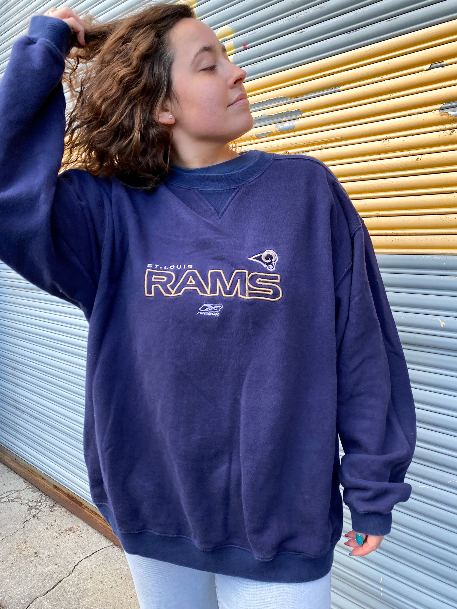 Vintage Russell Athletic St Louis Rams Crew Neck Sweatshirt (Size